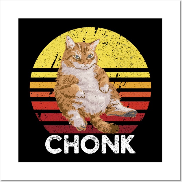 Funny Chonk Scale Cat Meme Memes Wall Art by Vixel Art